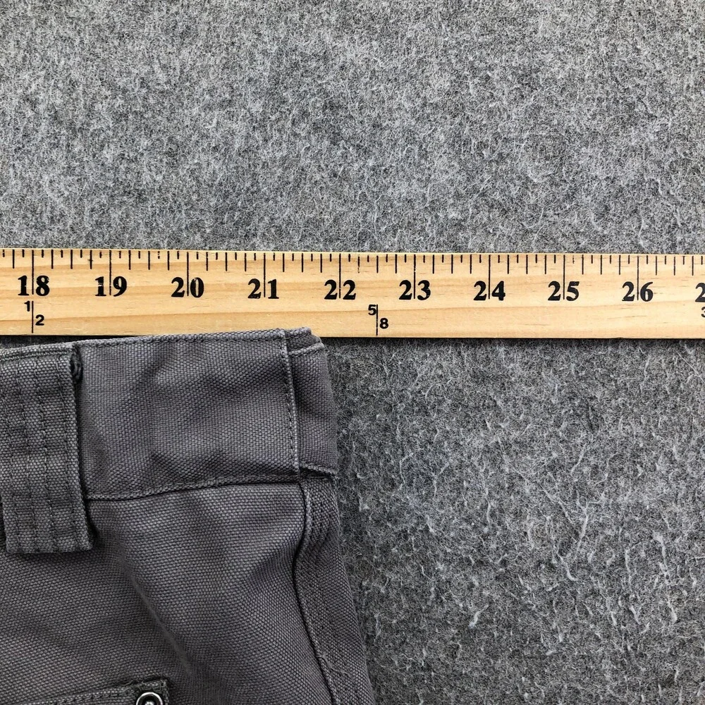 Duluth Trading Co Pants Mens 44x32 Gray Canvas Cargo Relaxed Straight Workwear